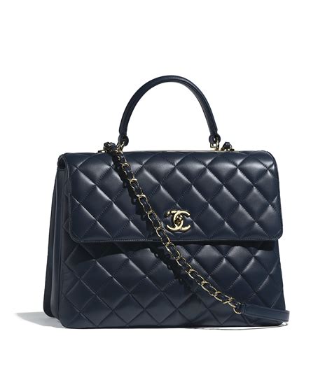 chanel flap bag with top handle lambskin